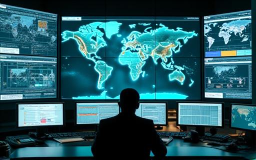 관제 센터에서 위성을 모니터링하는 모습